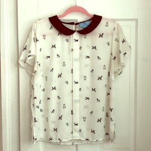 🐶adorable doggie blouse🐶